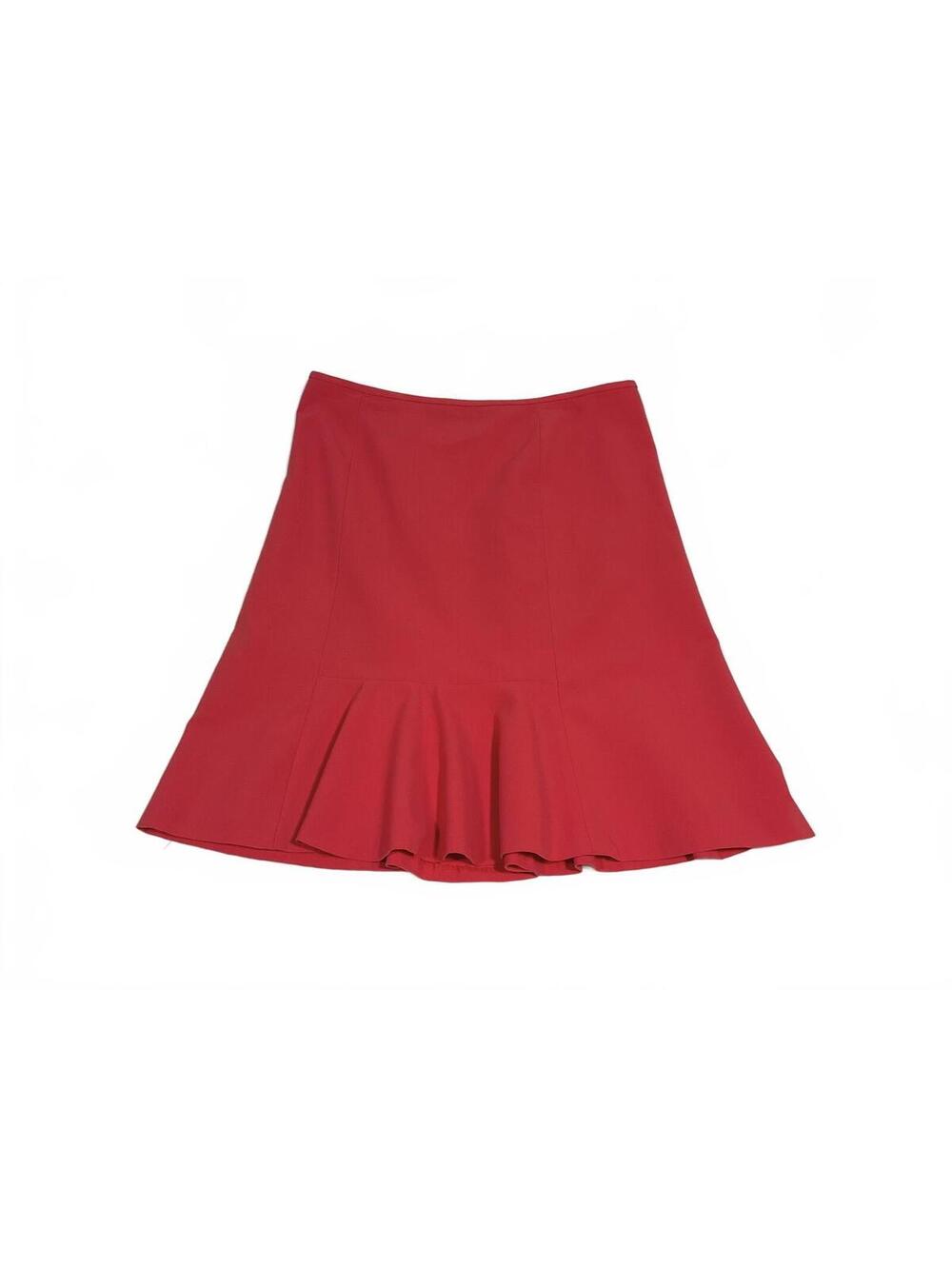 Nine West Red Flared Skirt Size 10 b31